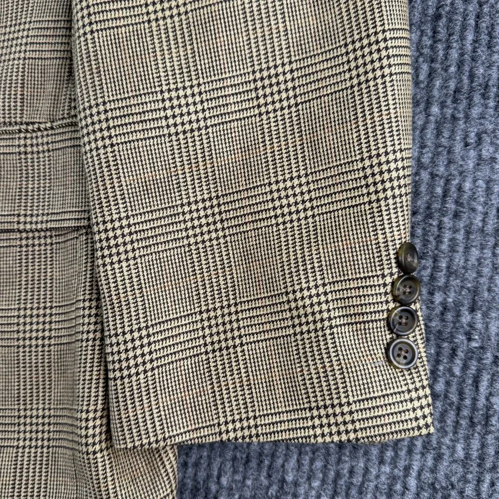 Chaps Ralph Lauren Blazer Men 44R Beige Glen Plaid 3 Button Sport Coat Canada